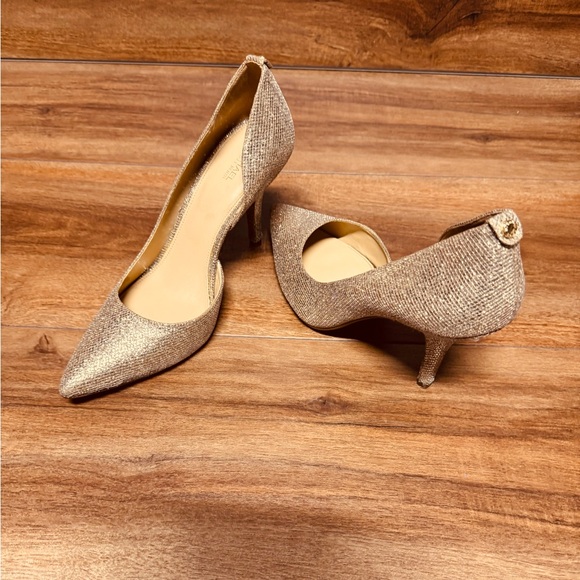 Women’s MK Glitter Gold Heels - Picture 5 of 8